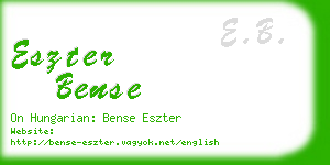 eszter bense business card